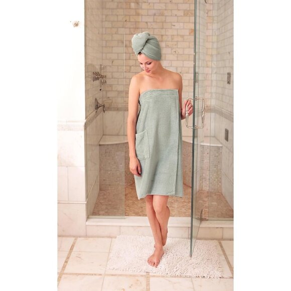 Women\'s Bamboo Viscose Cotton Hair Towel Lightweight Quick Dry Absorbent